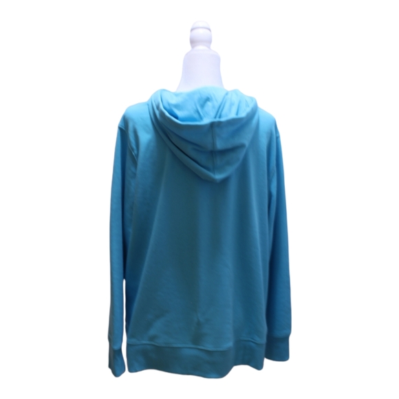 Fila Light Blue Curve Pullover Hoodie Plus Size - Picture 8 of 11